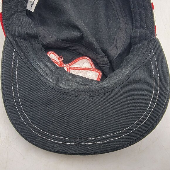 Disney Parks Adults Black Red Polka Dot Rhinestone Minnie Mouse Cap Hat - Picture 8 of 9